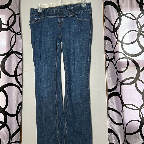 Old Navy Maternity woven Waistband boot, cut stretch, jeans size 6 long - Picture 6 of 14